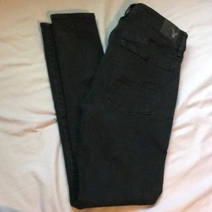 Black high rise AE jeggings